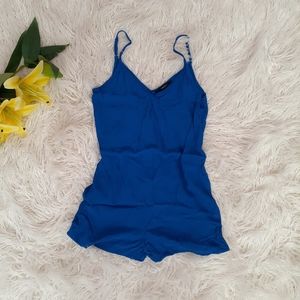 Short royal blue romper